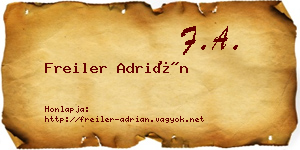 Freiler Adrián névjegykártya